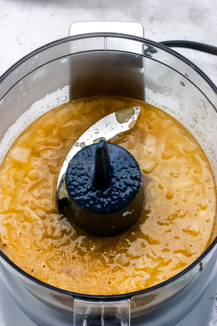 citrus sauce in a food processor